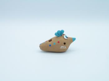 Cuccù ovetto pois azzurro