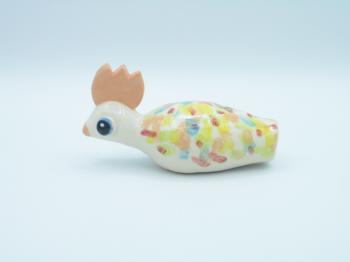 Cuccù invetriato coriandoli pesca