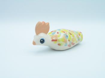 Cuccù invetriato coriandoli pesca